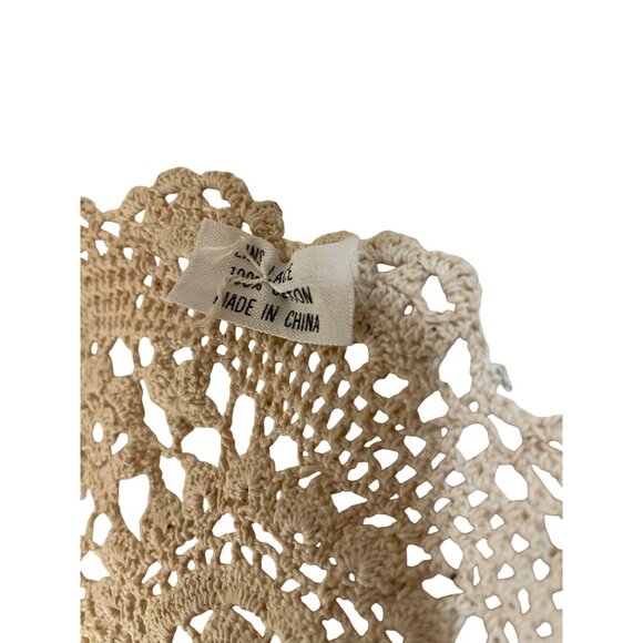 Handmade Heart Shaped 8x8 Crochet Lace Doilies Set Of 12 100% Cotton Beige China - Picture 6 of 6